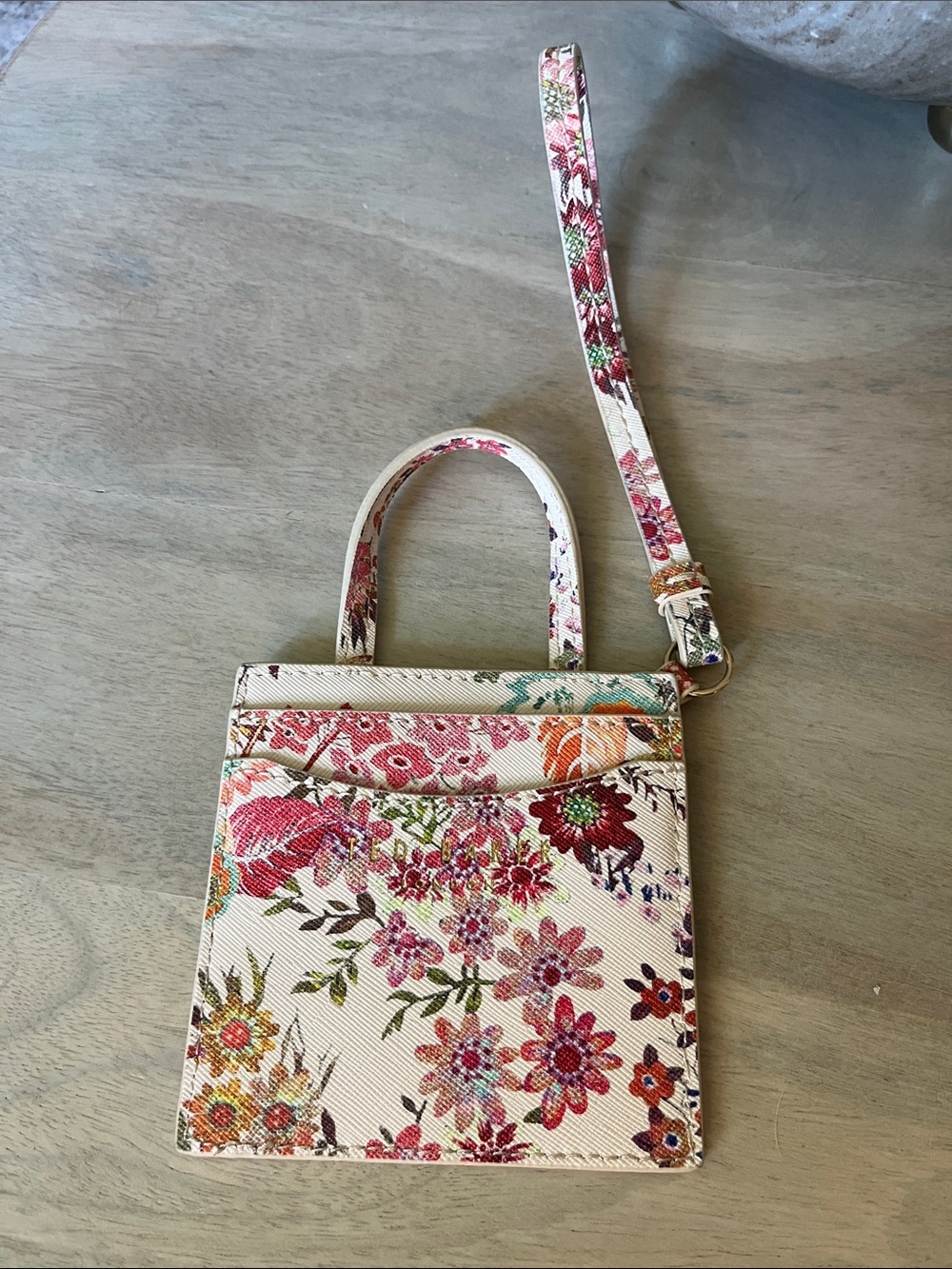 Ted Baker Floral Print Mini Tote Wristlet Bag in Multicolor